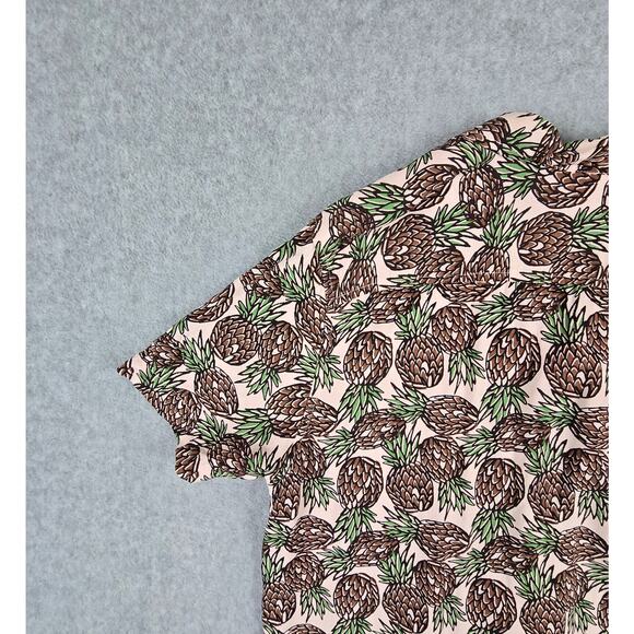 Goodfellow Shirt Mens Size Medium Pineapple Print Short Sleeve Button Down - Picture 10 of 16